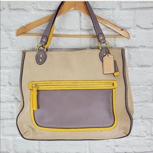 COACH POPPY COLORBLOCK PURSE